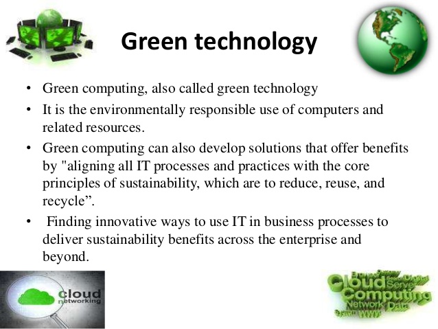 Grün werden, wenn es um Computer und Technologie geht